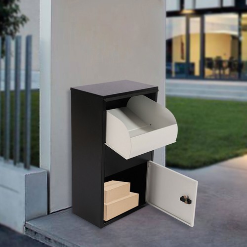 Black package delivery box - black,
