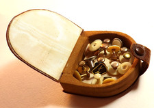 Vintage Brown Leather STUD BOX