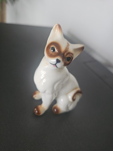 Vintage porcelain siamese - porcelain, cat