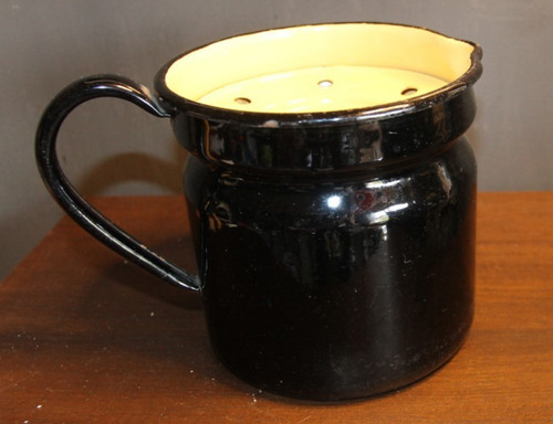 Vintage french enamel cream - cream, /