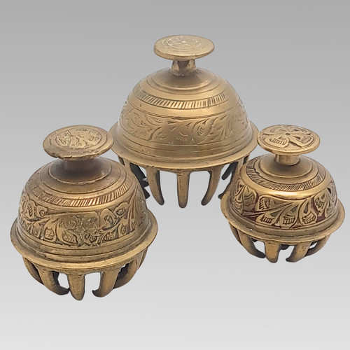 Pair vintage indian brass - indian,