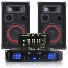 Pair 8" DJ Party Speakers PA