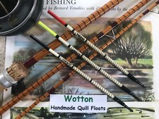 TRADITIONAL HANDMADE PEACOCK QUILL WAGGLER FLOAT SET 6”