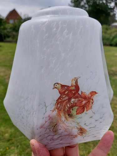 Vintage glass lampshade - vintage,