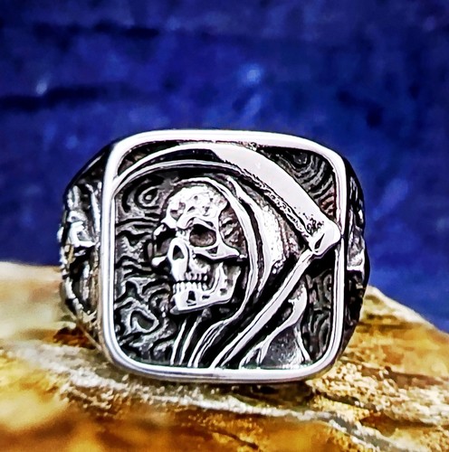 Stainless steel men ring - steel, men's