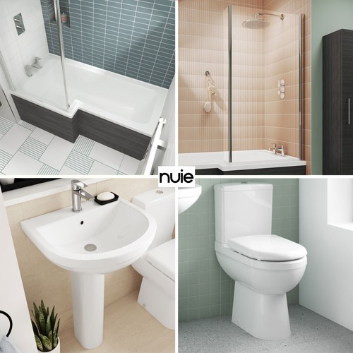 Modern 1700mm shape shower - l-shape,