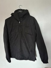 Umbro Black Half Zip Hooded Windbreaker Jacket Anorak Lightweight size medium
