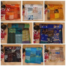 Vintage Silk Patchwork Quilt