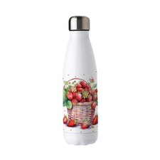Strawberry Basket Stainless Steel Water Bottle - Fruits & Food Presents 500ml