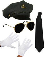 4 PC CHAUFFEUR CAP FANCY DRESS
