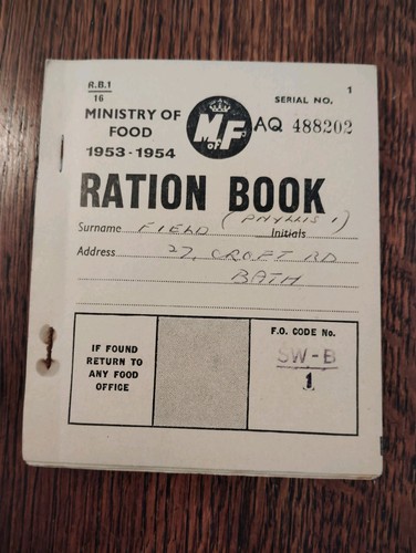 Ration book for phyllis - 📚,