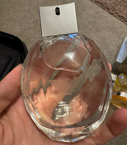 Clear faceted glass - clear, perfume