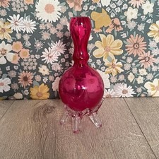 Antique Cranberry Glass Bud