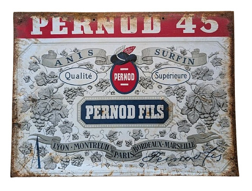Pernod metal sign - metal, french