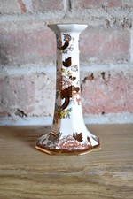 Vintage Candle Stick Masons Brown Velvet Candle Holder Ironstone England (L)