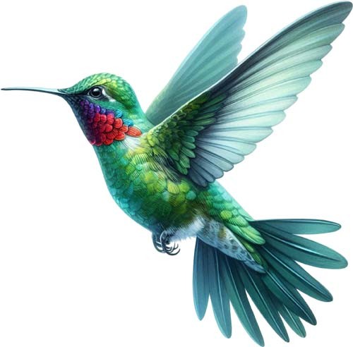 Colourful humming bird wall - colourful,