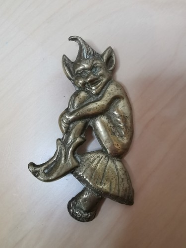 Brass imp pixie figure - brass,