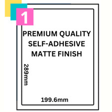 A4 ADDRESS LABEL SELF-ADHESIVE WHITE SHEET STICKER PAPER STICKY 1 PER SHEET