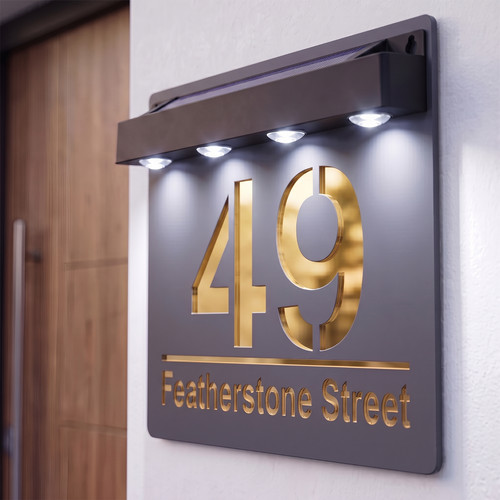 Laser house number plaques - laser,