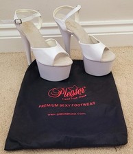 Pleaser Heels US 8  UK 6 White