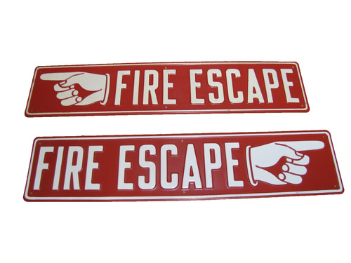 Fire escape hand pointing - fire,