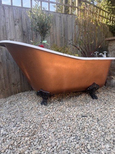 Copper coated roll top bath - roll, /
