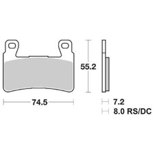 FRONT FERODO BRAKE PADS HONDA VTR SP1 - VTR SP2 - RC51 (SC45) 1000 2000
