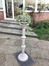 Vintage Tall Torchiere Carved