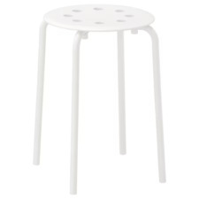 35 x Ikea MARIUS Stools, White Strong Stackable Multi Purpose 45cm high