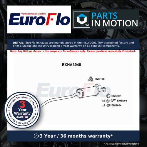 Exhaust centre box fits - exhaust,