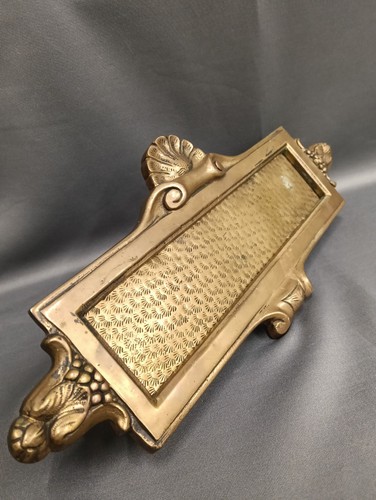 Brass letterbox vintage bare - letterbox, vintage,