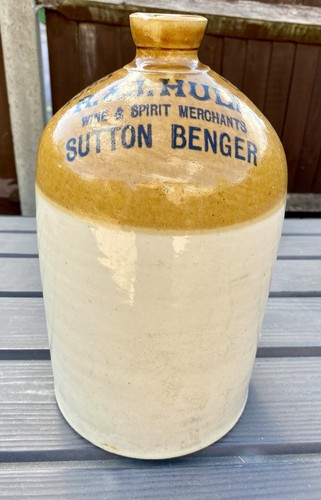 Antique stoneware bottle - bottle, r&j