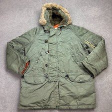 N 3B Jacket Adult Medium Green Army Extreme Cold Parka Snorkel 5600-M Hood Men