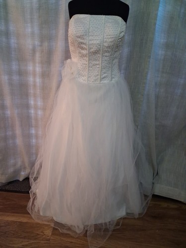 Wedding dress size white - dress,
