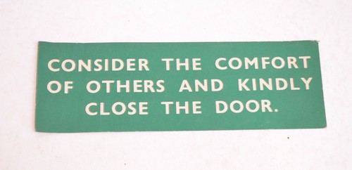 Railway carriage sign - railway,