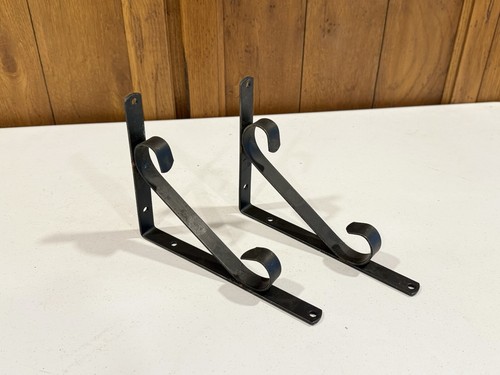 Pair vintage wrought - wrought, iron