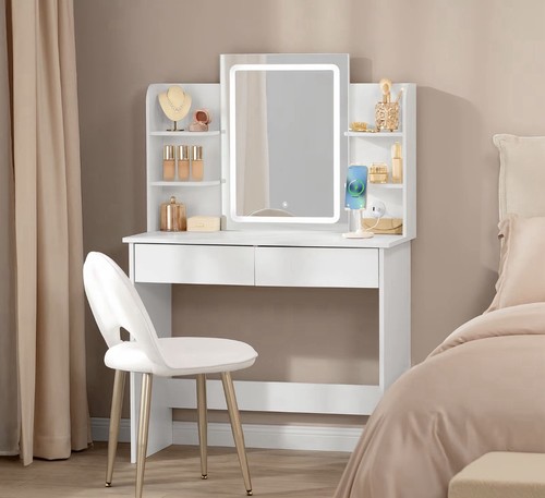 White dressing table with - white,