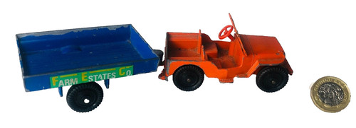 Toy car jeep and farm - and,