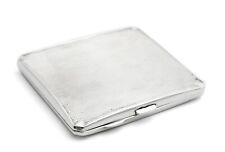 Art Deco Sterling Silver Engine Turned Cigarette Case by Samuel Levi 1939