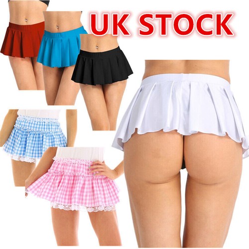 Men plaid mini skirt sissy - skirt,