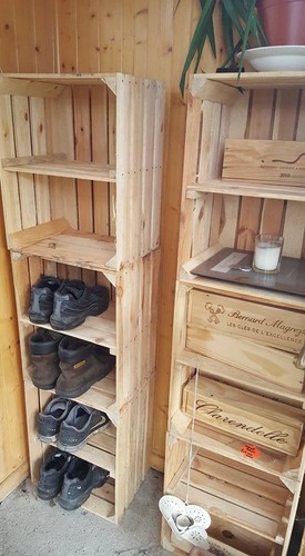 Apple crates with - apple,