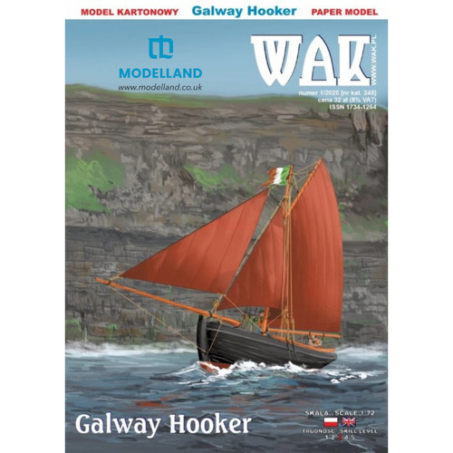 Galway hooker card model - hooker,