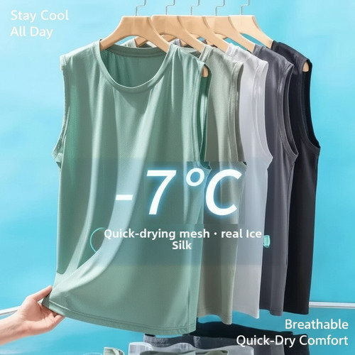 Men ice silk mesh - silk,