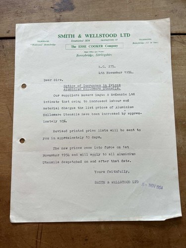 1954 letter smith - 1954, &