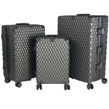 Aluminium Frame Polycarbonate Hard Shell Suitcase Luggage Trolley 4 Wheel Cabin