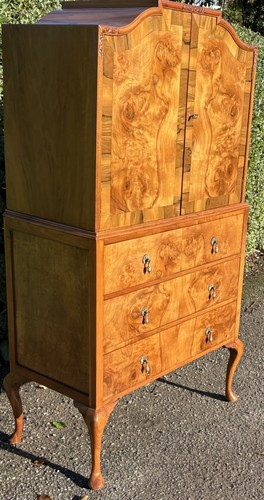 Superb walnut art deco - deco, tallboy