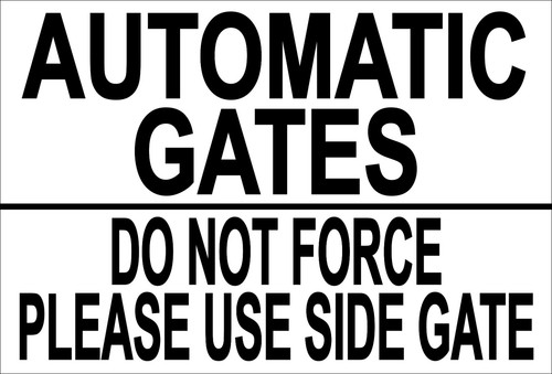 Automatic gates not force - gates,