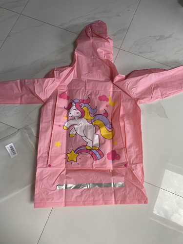 Girls pink hooded unicorn - pink,