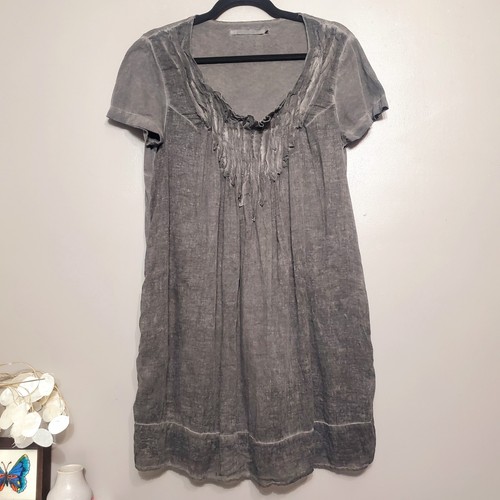 Lauren vidal gray taupe dress - vidal,
