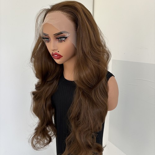 Light brown lace front wigs - front,